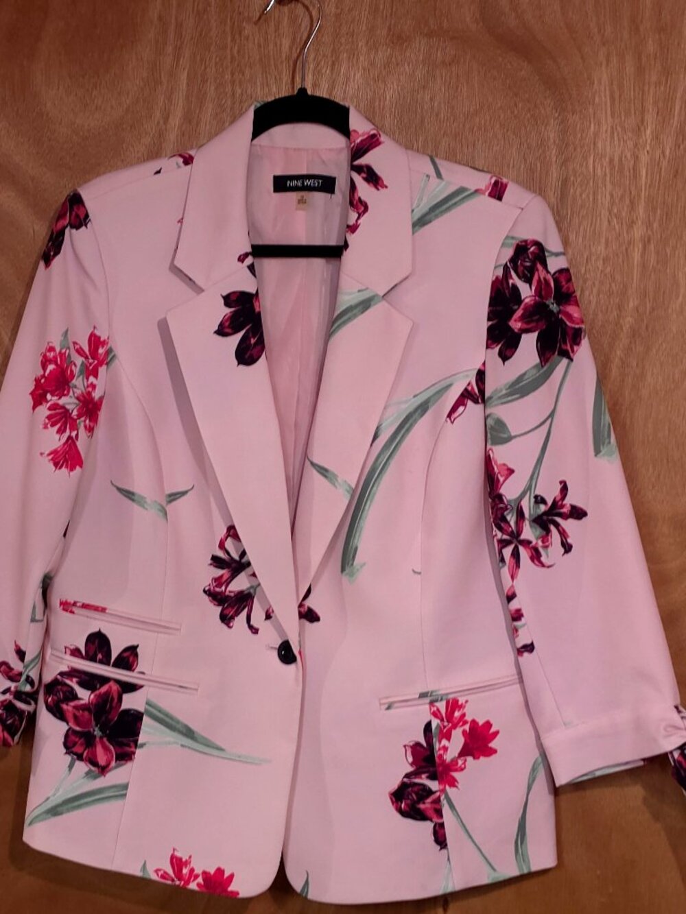 Nine West Pink Flowered Jacket